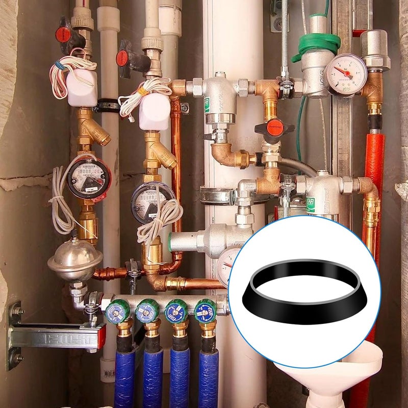 Pretwad 16 Pcs Seal Ring Silicone Washer, Cone Silicone Seal Ring, Waste Pipe Seals Rings Rubber Gasket Washers,Plumbing Washers Rubber Gasket for 1-1/2 Inch Pipe Shower Drain Kitchen Sink Faucet - Image 4